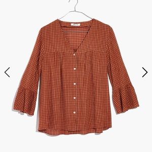 Madewell veranda bell sleeve top